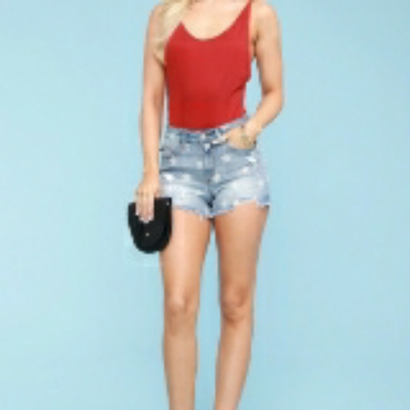 ♥️1XL 2XL 3XL Plus♥️ Star Print Shorts - Picture 4 of 8